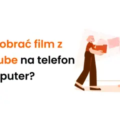 Jak pobrać film z YouTube na telefon i komputer? Ilustracja pokazuje proces przenoszenia plików.