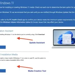 Asystent instalacji Windows 11 ułatwia aktualizację systemu. Możesz też pobrać narzędzie do tworzenia nośnika instalacyjnego.