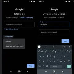 Ekran konfiguracji konta e-mail, pokazujący kroki, jak założyć maila w Google. Wpisujesz dane osobowe i datę urodzenia.