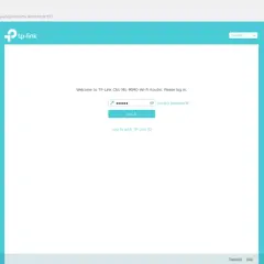 Strona logowania do routera TP-Link C6U MU-MIMO Wi-Fi. Wpisz hasło, aby się zalogować.