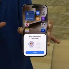 Ustawianie kontroli rodzicielskiej na iPhone. Ekran wyboru użytkownika: "Timothy Child" i "Utwórz konto".