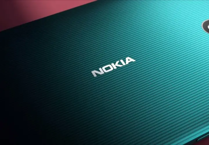 Nowa Nokia w turkusowym kolorze z charakterystycznym logo i modułem aparatu.