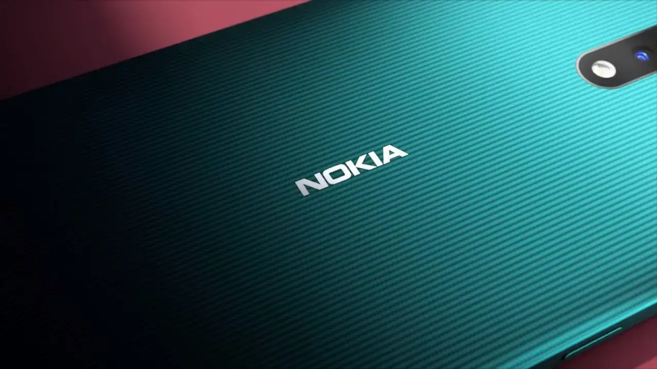 Nowa Nokia w turkusowym kolorze z charakterystycznym logo i modułem aparatu.