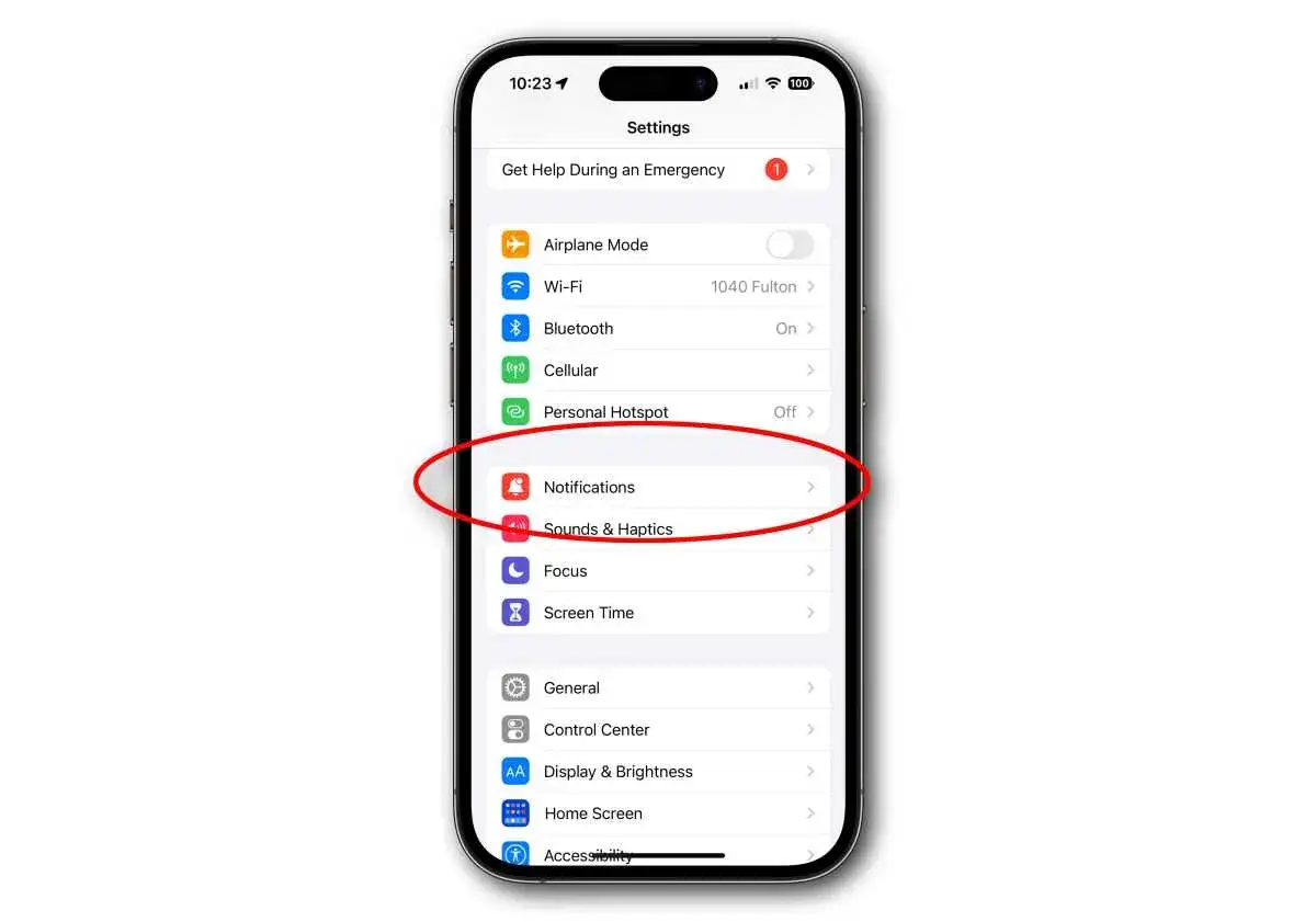 Ekran ustawień telefonu z zaznaczoną opcją
