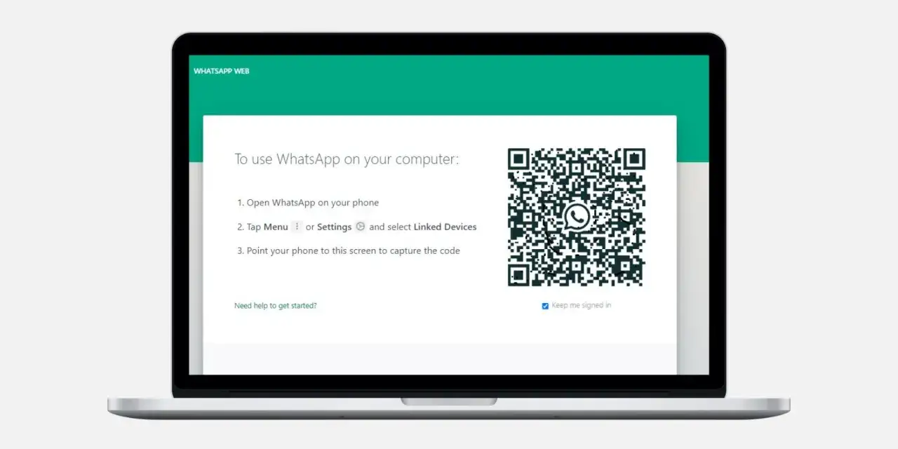 Instrukcja połączenia WhatsApp na komputerze. Skanuj kod QR telefonem, by zacząć.